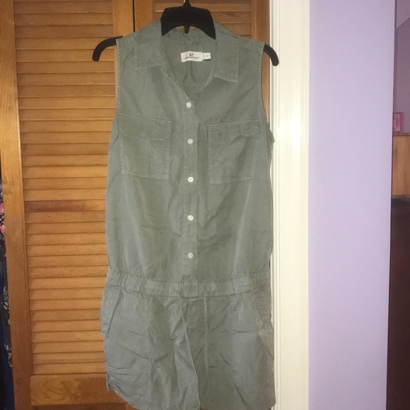 Vineyard Vines army green romper - Picture 2 of 7